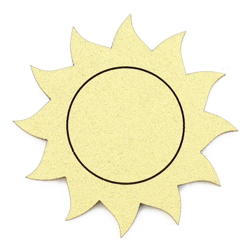 Silver Gold Sunshine Sun 20mm to 50mm Wooden MDF Craft Blanks Black 